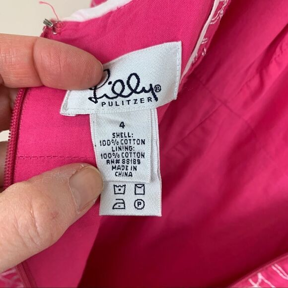 Lily Pulitzer Pink/White Kinsey Sundress in Sundial Sz 4 - Picture 11 of 11